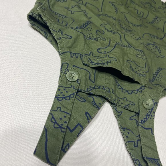 Baby Adaptive Dino Print Knit Overall - Picture 6 of 12